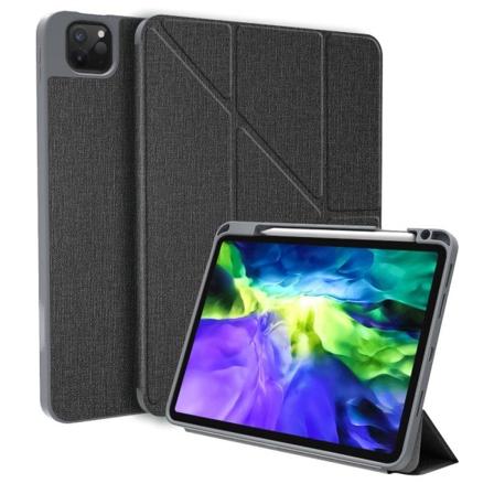 MUTURAL iPad Pro 11 (2021) / (2020) / (2018) King Kong-serie flipfodral i läder - Svart Svart