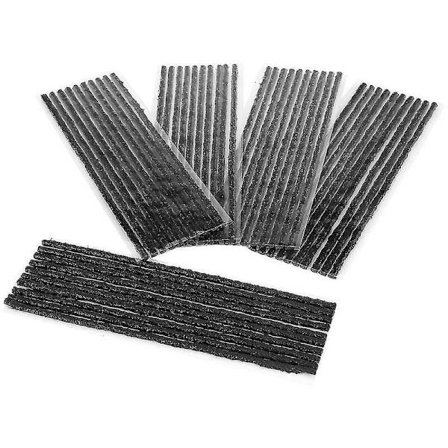 50 stk. dæk reparations snore, slangefri dæk punktering reparation forsegling gummi strimler til bil motorcykel dæk reparations stik (sort 2003.5mm)