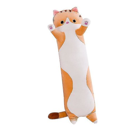 50 cm plysch kattdocka Söt tecknad mjuk, fylld kattungekudde Pink Brown