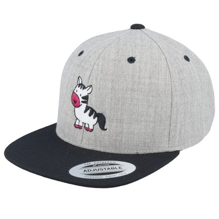 Kiddo Cap - Šedá snapback Kšiltovka - Kids Baby Zembra Grey/Black Snapback @ Hatstore