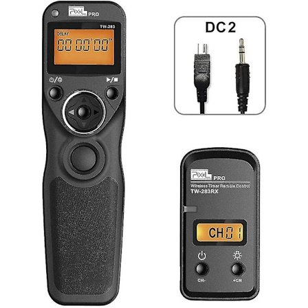 Tw-283 Dc2 Digital Trådløs Fjernkontroll Intervallometer Kabelutløser Fjernutløser Med Timer For Nikon-kameraer