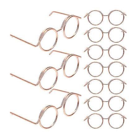 10 stk. Dukkebriller Dukkebriller Mini Briller Dukker Udklædning Metal Dukkebriller Rekvisitter