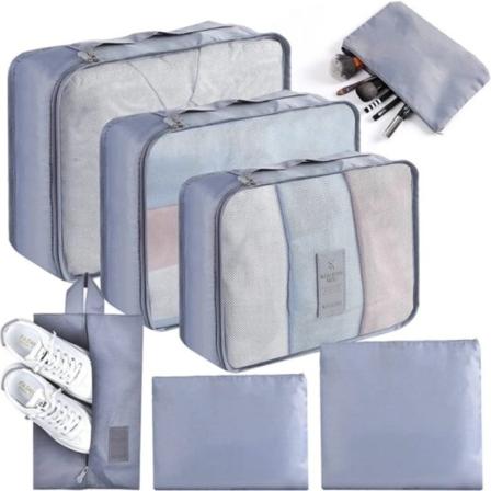 Pakkauskuutiot Set säilytyspusseilla, tummanharmaa, 40 x 30 x 12 cm, tummanharmaa Dark gray