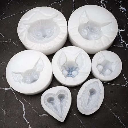 Epoxy Resin Katt Charm Silikonformar Smycken Gjutning Sphynx Katt