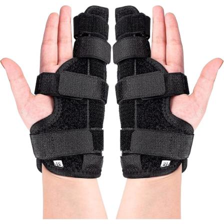 2-pakning bokserfingerskinne polstret støttebandasje bokserbruddskinne metakarpalfingerskinne hånd