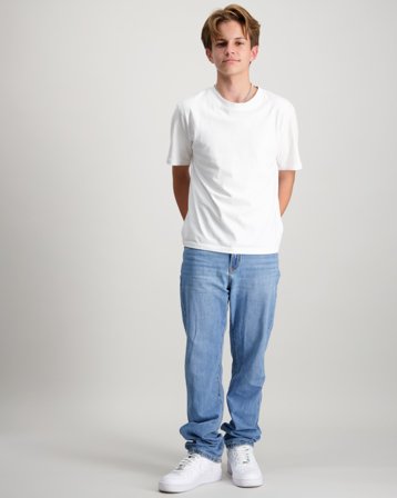 Abercrombie AFB LOOSE FIT JEANS Blå Jeans Kille - Kids Brand Store