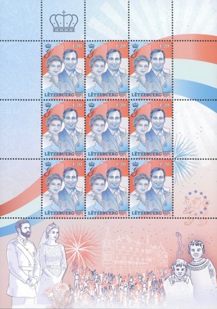 Luxembourg - Storhertugparret - Postfrisk ark