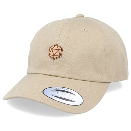 Gamerz - Beige unconstructed Lippis - D20 Patch Khaki Dad Cap @ Hatstore