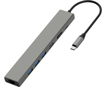 Andersson-USB-H3410 - 2 monitors 4K-7-i-1 USB-C-hub med 4K-støtte-Computer accessories-USB-huber