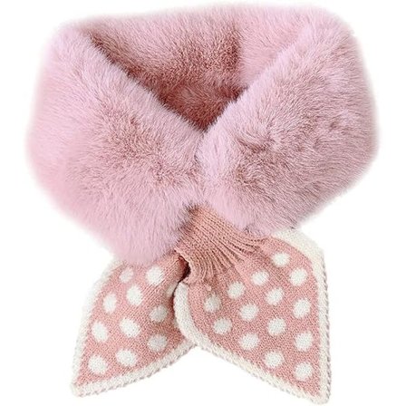 Dreng Pige Vinter Fuzzy Halstørklæde Toddler Varm Blød Fashion Pels Hals Gaiter Kid C