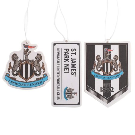 Newcastle United FC Luftfräschare (3-pack) One Size Svart/Vit