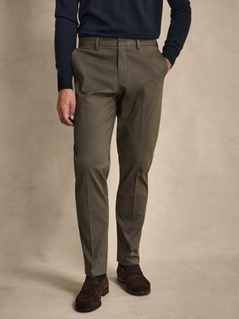 John Henric Men's Grüne Chinohose Straight Fit Size 46