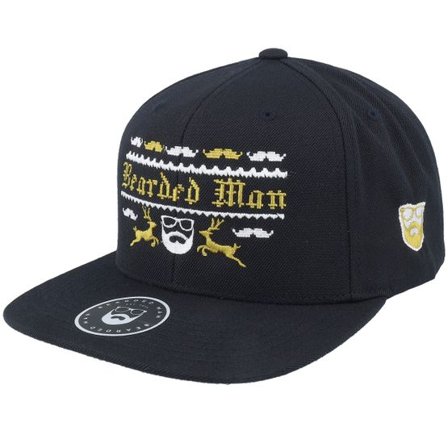Ho-Ho-Hats - Svart snapback Keps - Ugly Christmas Logo Black Snapback @ Hatstore