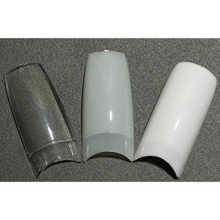 500 stk. Negletipper - Gennemsigtige Akryl Kunstige Negle til DIY Manicure