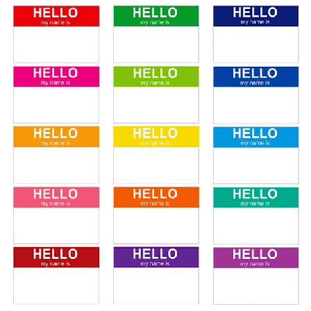 5 arkkia Hello My Name Tarratarrat Lahjanimilaput