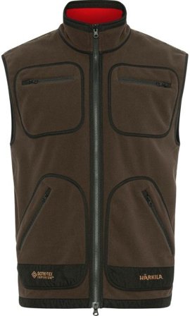 Härkila Kamko Fleece Vest Brown/Red - Softshellvester