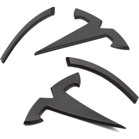 Model Y Tilbehør til Tesla Emblem Dekal 2 stk./sæt 2024 2023 2022 2021 2020 Logo Dekal (Sort)