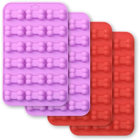 4-pak silikonformer i beinform, 18 hulrom matkvalitet silikon