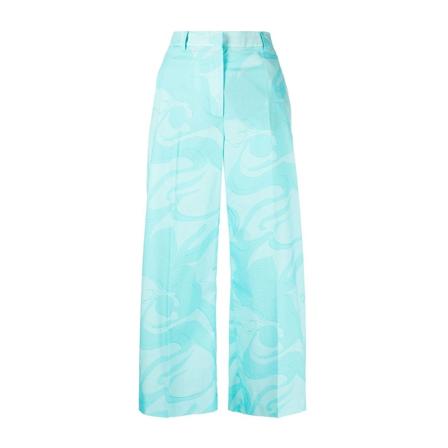 Etro Wide Byxor blå, Dam Byxor, Dam, Storlek: XS