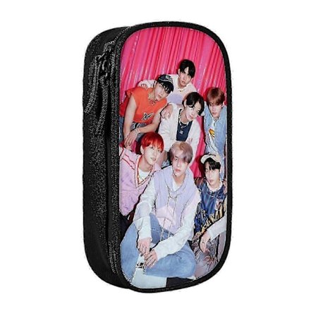 z147 ENHYPEN (207) Penaali Suuri Kapasiteetti Kynäkotelo Kaksinkertainen Vetoketju Kirjoitustarvikelaukku Lokeroilla Pojalle Tytölle-PODF1912 ty147