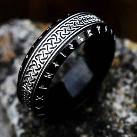 Ring - Nordic Mythology - Pattern - Stainless steel - High quality