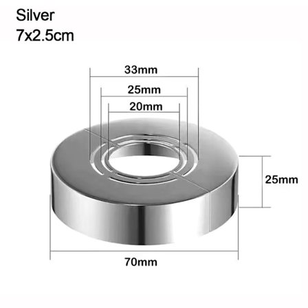 Cover Kåpa Blandare Dekorativ Cover SILVER 7X2,5CM