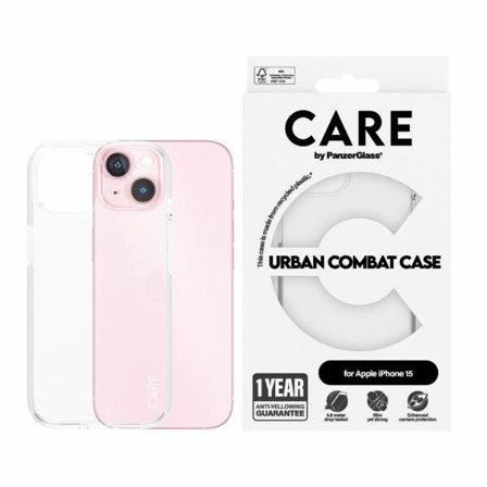 CARE by PanzerGlass Urban Combat Case for iPhone 15 - läpinäkyvää