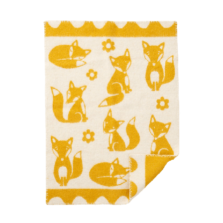 Klippan Lammullsfilt Fox 90 cm Bädda Gul 65X90