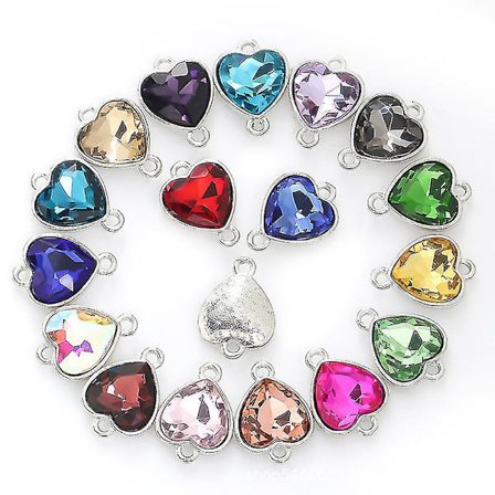 2 stk tilfeldig farge legering metall med rhinestone personlig fersken hjerte nøkkelring veske anheng tilbehør jente gave dekorasjon