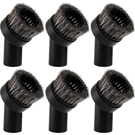 6-pakning 1.25" (32mm) Støvsuger børster Rund Støvbørste, Hestehår Støvsuger Tilbehør Erstatning