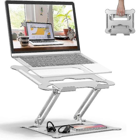 Justerbar Laptop Stativ, Ergonomisk Bærbar Datamaskin Stativ Med Varmeventil For Å Løfte Laptop, Heavy Duty Laptop Holder Kompatibel