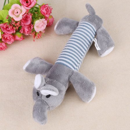 Olika sorters djurformade husdjursleksaker Valp tuggbara plyschleksaker Elefantgåva DBT