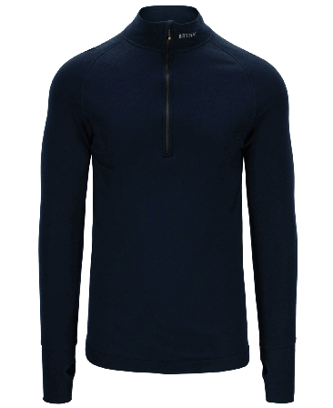 Brynje Arctic Zip-polo 3/4 neck w/inlay Navy