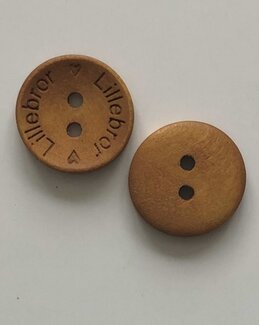 Träknapp Lillebror 18 mm ljusbrun