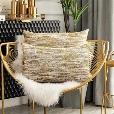 2 stk putetrekk seng dekorative fargerike rektangulære pynteputer