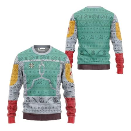 Santa Darth Vader Joulu Ruma villapaita Star Wars Mandalorian Miesten Pusero Vaatteet Syksy Talvi Naisten Neulepaita style 1 L