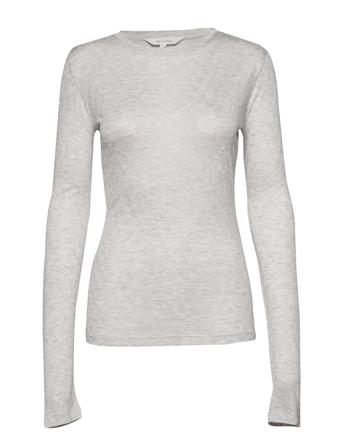 Fermi L/S Silk Top Langærmet T-shirt Grå Gai+Lisva
