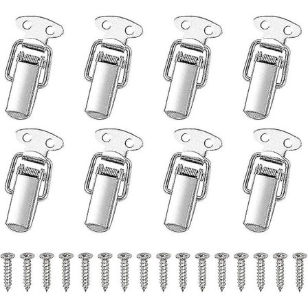 8 stk. Lukkemetallbryter Lukkelåser Fjær med rustfritt stål krokfjær