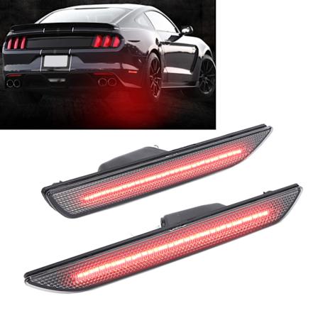 Par LED-sidomarkörlampor med rökfärgad lins Ersättning för Ford Mustang 2018‐2020 US-version