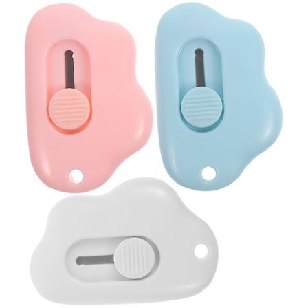 3-pack Mini Pappersskärare Mini Kontorsmaterial Brevöppnare Mini Papperskniv Söta Brevöppnare