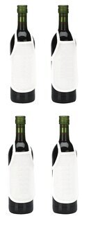 Flaskförkläden utan garn och mönster 4-pack