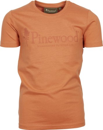 Pinewood Kids' Outdoor Life T-Shirt Children short-sleeved sweaters Orange 176