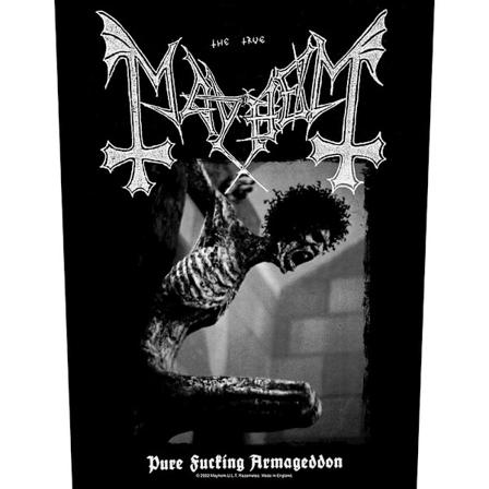 Mayhem Pure Fucking Armageddon Patch One Size Svart/Vit Black/White One Size