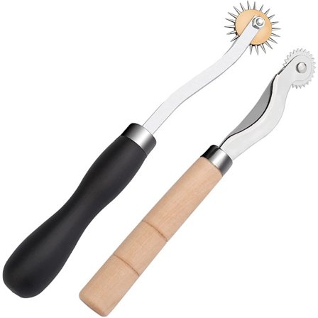 Ompelemisruletti 2 mm ja 4 mm, merkitsemisruletti puukahvalla, ompelun jäljityspyörä askartelupaperille, kankaalle, nahalle, tee-se-itse-projekteihin