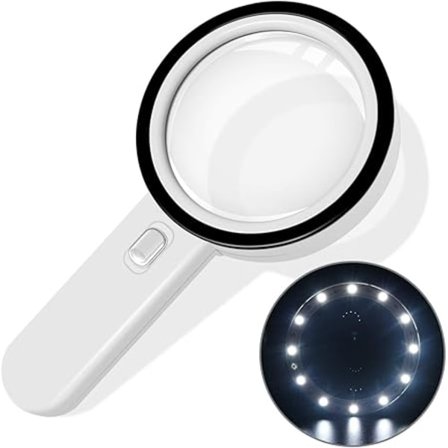 Suurennuslasi - 125 mm suuri vääristymätön lukusuurennuslasi