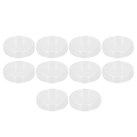 Glas Petriskåle 10 stk. Borosilikat med låg til biokemisk laboratoriebrug