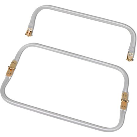 2 stk. metal pungramme U-formet taskehåndtag indvendig kyslås