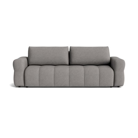Taranto 3-Sitzer-Schlafsofa, Stauraum, Loop Grau, modernes Design, bequeme Polsterung, praktische Gästebettfunktion, zeitloser Stil, 90cm