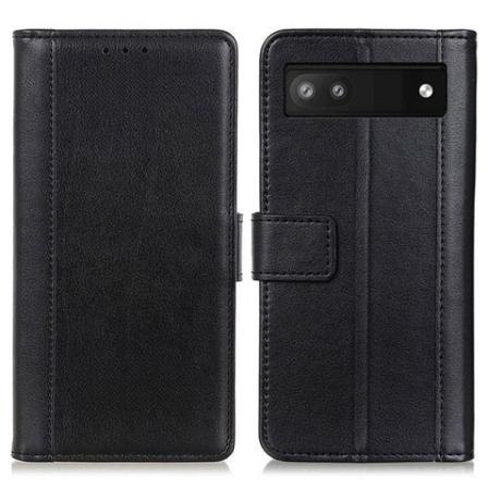 Google Pixel 6a Plånboksfodral Pu-läder Folio Flip - Svart