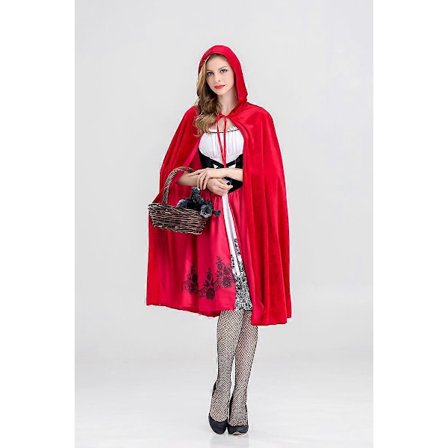 Ny Rödluvan Kostym Slottsdrottning Kostym Halloween Cosplay Uniform Vuxen Rollspel Kostym